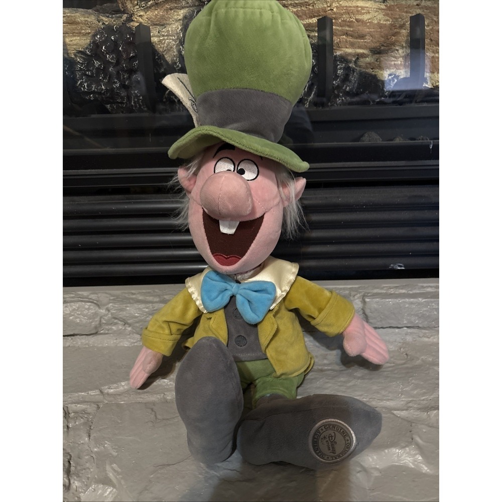 Disney Store Authentic Mad Hatter Plush Alice In Wonderland 20" Stuffed Animal